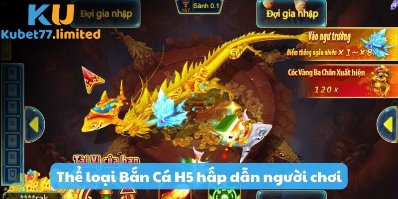 Thể loại bắn cá H5 hấp dẫn người chơi tham gia